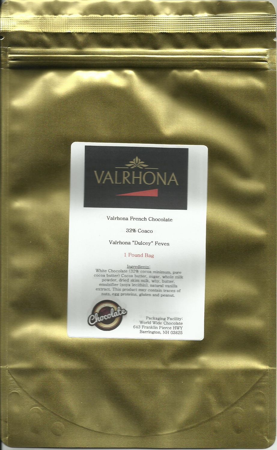 Valrhona Chocolate Dulcey 32 Feves - 2 lb