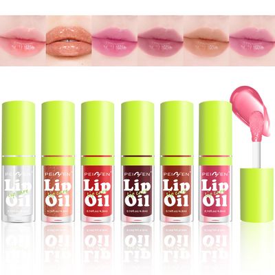 YU KUI LX 6 Colors Lip Gloss Set, Clear Lip Gloss and Glow Lip Oil for Woman, Moisturizing and Hydrating Lip Gloss Pack, Non-sticky Fat Oil Lipgloss