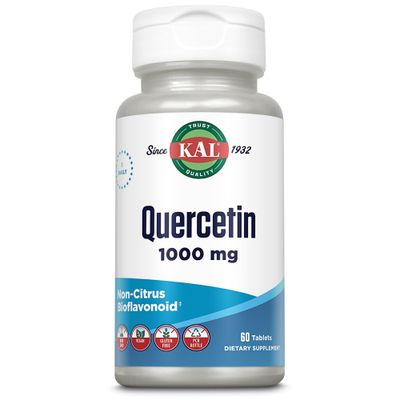 KAL Quercetin 1000mg Immune Support Supplement, Bioflavonoids for Immune Defense and Overall Health Support, Vegan, Gluten Free, Non-GMO, 60-Day Guarantee, 60 Servings, 60 Tablets