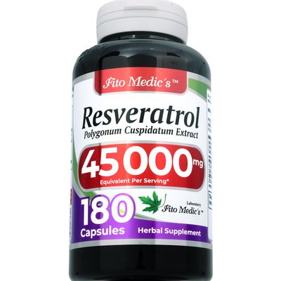 FITO MEDIC&#39;S Lab | Resveratrol | Resveratrol Supplements | Resveratrol Capsules 450 mg 100:1 per 3-Capsule Serving | 180 Caps