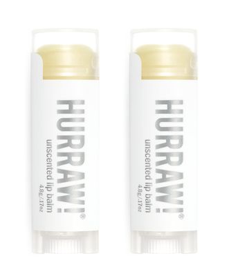 Hurraw! Unscented Lip Balm, 2 Pack: Organic, Certified Vegan, Cruelty and Gluten Free. Non-GMO, 100 Natural Ingredients. Bee, Shea, Soy and Palm Free. Made in USA
