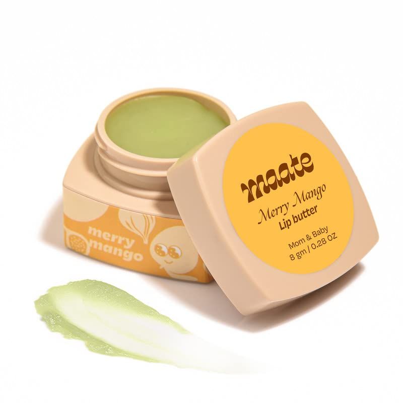 Maate Lip Butter | Packed with Mangoes For Ultra Hydrating Lips | Enriched with Raw Mango &amp; Mango Seed Oil | 100 Natural (8 gm)