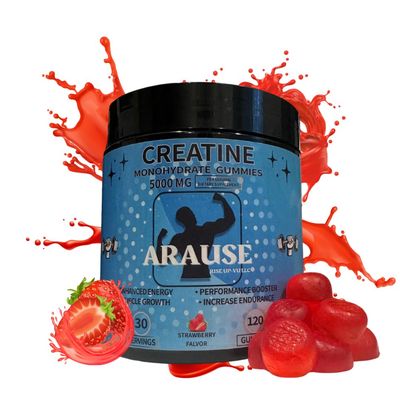 Arause Creatine Monohydrate Gummies, 5000mg, Dietary Supplement, Enhance Energy, Performance Booster, Increase Endurance, Muscle Growth
