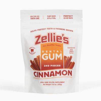 Zellie&#39;s | 100 Xylitol Sugar Free Chewing Gum (Cinnamon, 240 Count (Pack of 1))