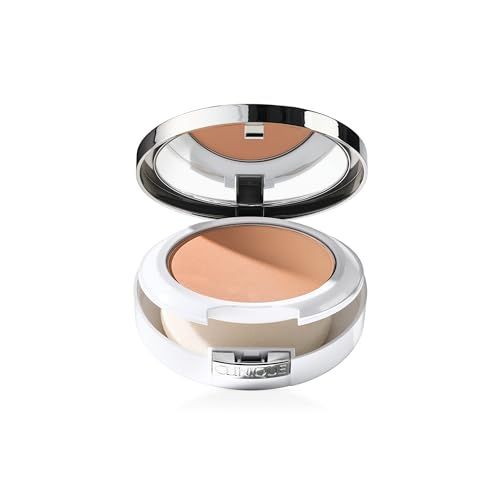 Clinique Beyond Perfecting Powder Lightweight Full Coverage Foundation Concealer For Dry Combination to Oily Skin Types, Cream Chamois, 0.51 Ounce