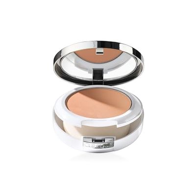 Clinique Beyond Perfecting Powder Lightweight Full Coverage Foundation Concealer For Dry Combination to Oily Skin Types, Cream Chamois, 0.51 Ounce