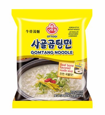 OTTOGI Gomtang Noodle - Korean Bone broth Instant Noodle soup -Gomtang noodles (130g) - 8 Pack