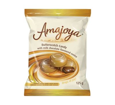 Amajoya Butterscotch Candy 125g | 2 Pack | With Milk Chocolate Center |