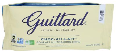 Guittard Choc-Au-Lait Gourmet White Baking Chips, Gluten Free &amp; Non-GMO, 12 Oz (Pack of 12)