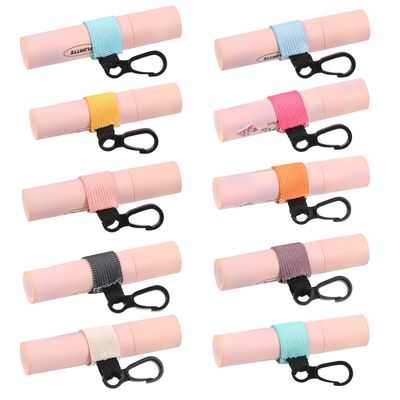 Lusofie 10 Pcs Mini Chapstick Holder Keychain Elastic Sleeve Lip Balm Keychain Chapstick Holder 10 Colours Portable Lip Balm Holder Sleeves for Keys/Purse/Lanyard Lipgloss Holder Keychain