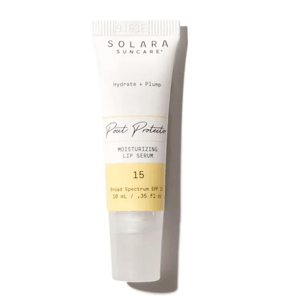 Solara Suncare - Pout Protector Moisturizing Lip Serum, SPF 15 | EWG Verified, Vegan, Cruelty Free, Reef friendly | PlumpsHydrates, Formulated With Zinc Oxide Tripeptide Blend (0.35 fl oz |10 ml)