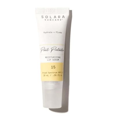 Solara Suncare - Pout Protector Moisturizing Lip Serum, SPF 15 | EWG Verified, Vegan, Cruelty Free, Reef friendly | PlumpsHydrates, Formulated With Zinc Oxide Tripeptide Blend (0.35 fl oz |10 ml)