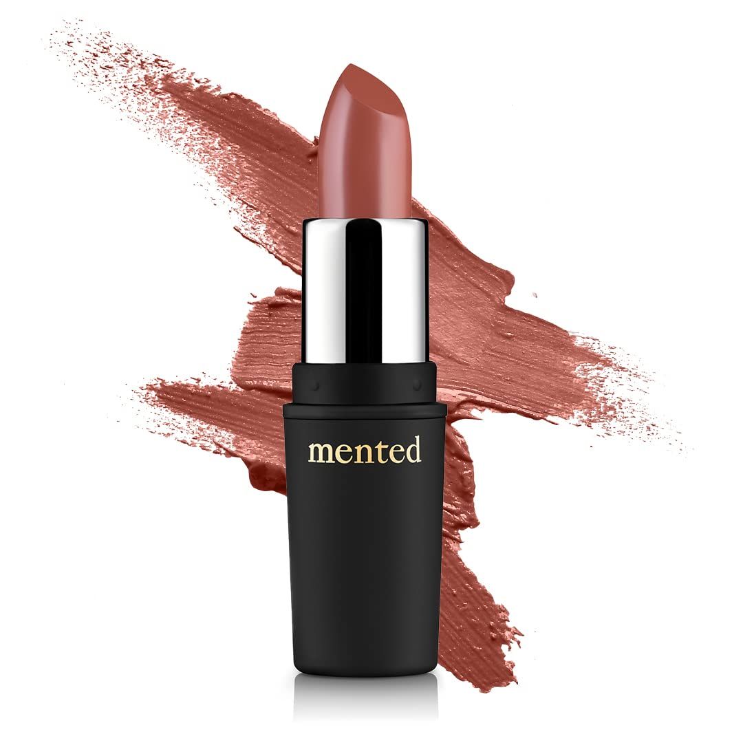 Mented Cosmetics Nude Lipstick for Women, Semi-Matte Long-Lasting Lip Stick, Moisturizing Vegan, Paraben &amp; Cruelty-Free, Enhances All Complexions, Perfect for Everyday Makeup, Peach Please