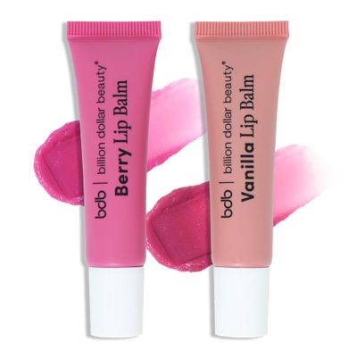 bdb Lip Balm: Berry and Vanilla - Tinted &amp; Hydrating, Sheer Color, Non-Sticky, 2-Pack