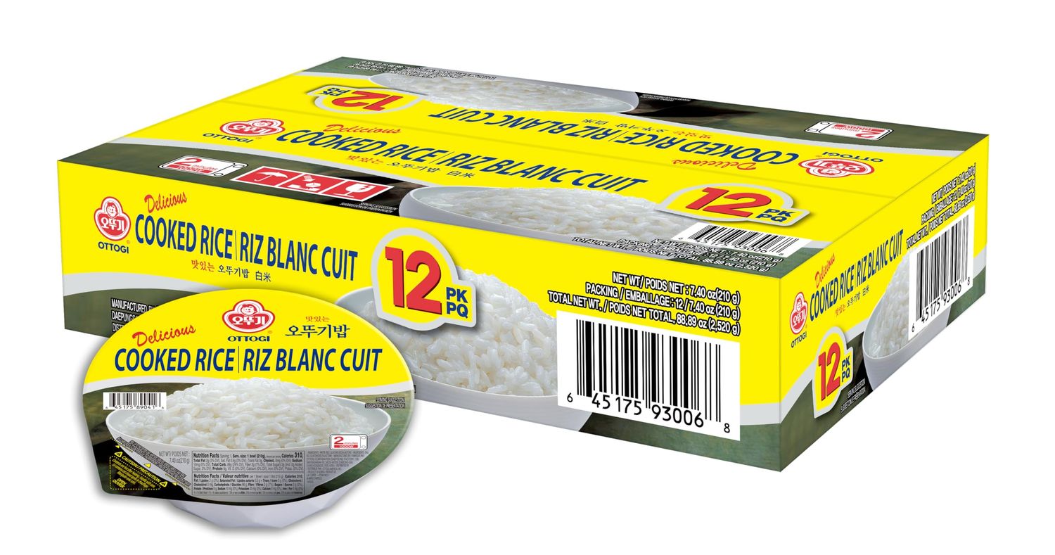 OTOKI Delicious COOKED RICE, Ready to Serve Cooked White Rice, Gluten-Free, Microwaveable, Fully Cooked, Ready in 2mins, 7.4oz (Pack of 12)