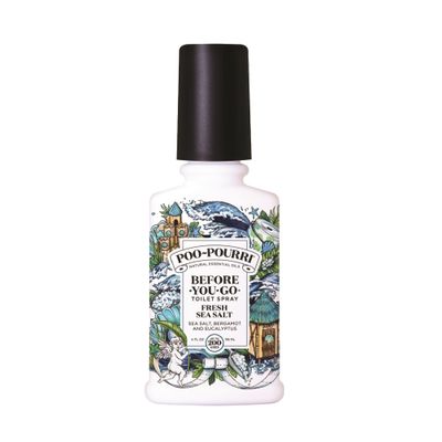 Poo-Pourri Fresh Sea Salt 4oz Before-You-Go Toilet Spray - Instantly Works to Trap Bathroom Odor - Plant Based Ingredients &amp; Essential Oils - Sea Salt, Bergamot &amp; Eucalyptus Scent