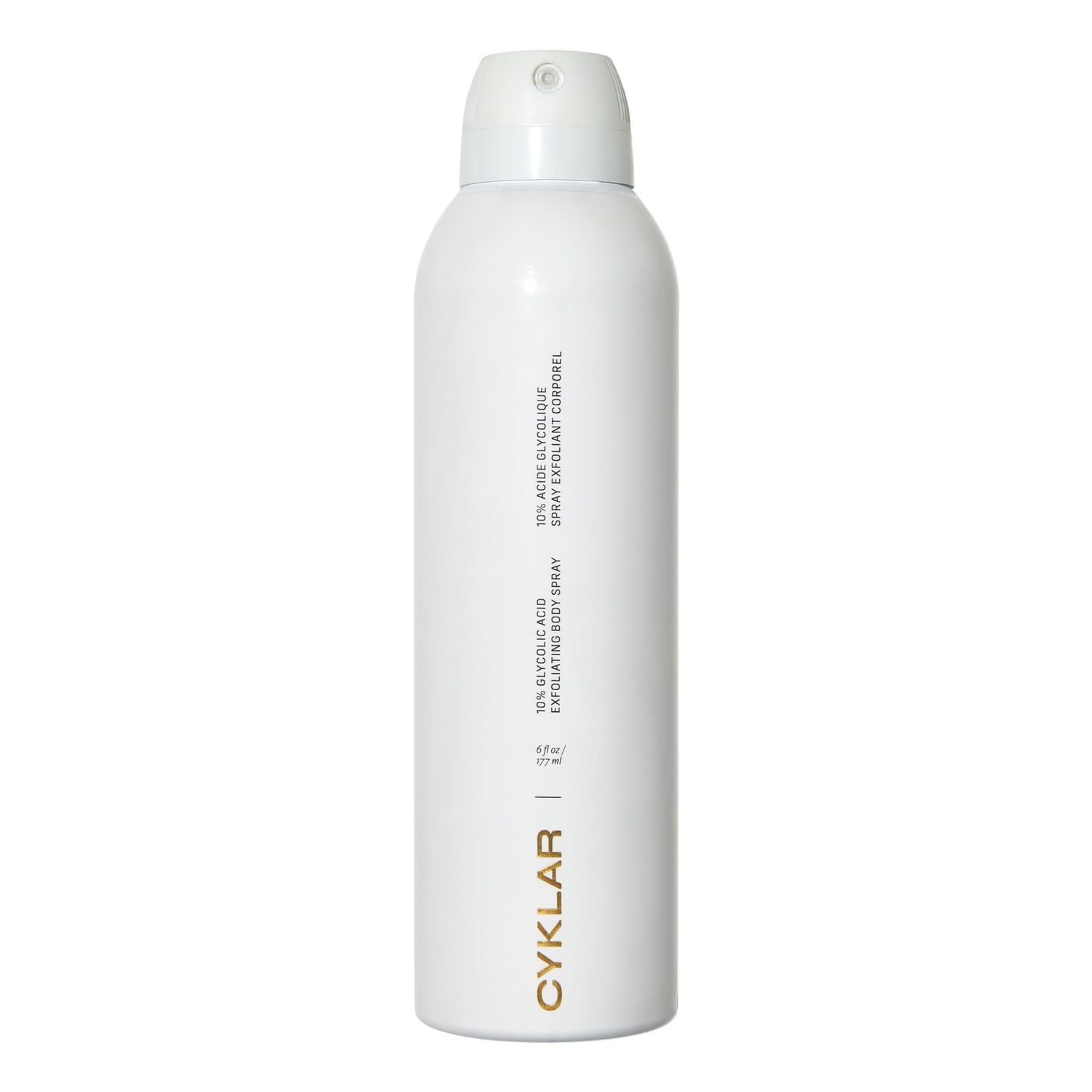 Cyklar Glycolic Acid Exfoliating Body Spray - 10 AHA Toner for Face &amp; Body. Skin-Smoothing Spray with Peptides &amp; Enzymes - Fragrance-Free, 6 fl oz