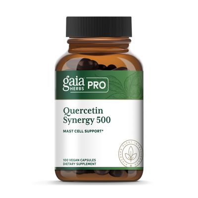 Gaia Herbs Pro Quercetin Synergy 500 - Immune System Support Supplement - Cell Health Supplement with Quercetin Bromelain &amp; Turmeric - 100 Tablets (100 Servings)
