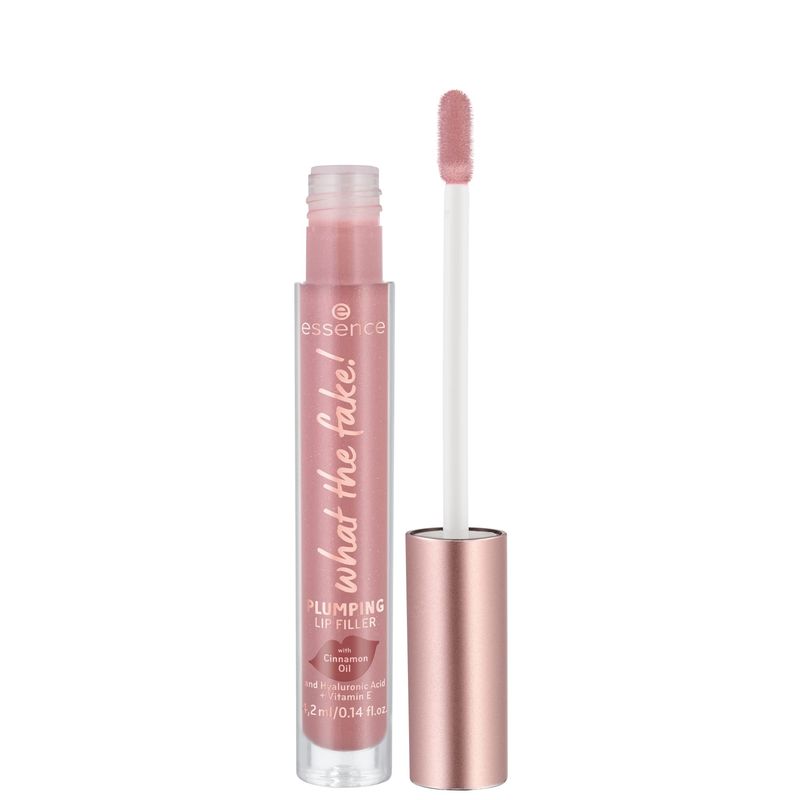 essence | What the Fake! Plumping Lip Filler | Volumizing Lip Gloss Made With Hyaluronic Acid and Vitamin E | Vegan &amp; Cruelty Free, Gluten Free | Free From Fragrance &amp; Parabens (02 | Oh My Nude!)