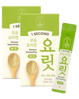 Yorit All-in-One Cooking broth Powder - No MSG, Instant Korean Soup Broth Stock, All Natural soup base, Quick and Easy, Korean vegan Cooking stock, Vegetable and Seafood Seasoning (2 Pack)