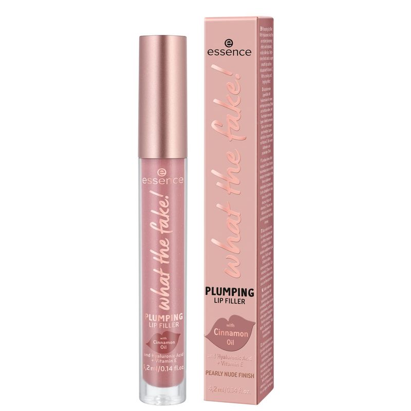 essence | What the Fake! Plumping Lip Filler | Volumizing Lip Gloss Made With Hyaluronic Acid and Vitamin E | Vegan &amp; Cruelty Free, Gluten Free | Free From Fragrance &amp; Parabens (02 | Oh My Nude!)