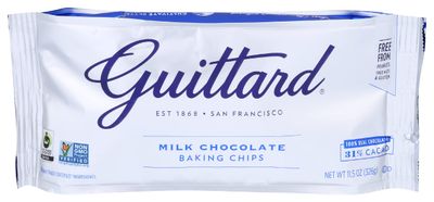 Guittard Milk Chocolate Baking Chips, Gluten Free &amp; Non-GMO, 11.5 Oz (Pack of 12)