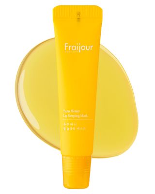 Fraijour Yuzu Honey Lip Sleeping Mask - Hydrating Overnight Lip Mask with Honey, Ceramide &amp; AHA/BHA, Softens &amp; Exfoliates for Fuller, Plumper Lips, Non-Greasy, 0.42 oz.