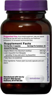 Oregon's Wild Harvest Eyes Love Lutein Capsules, Non-GMO Organic Herbal Supplements, 60 Count
