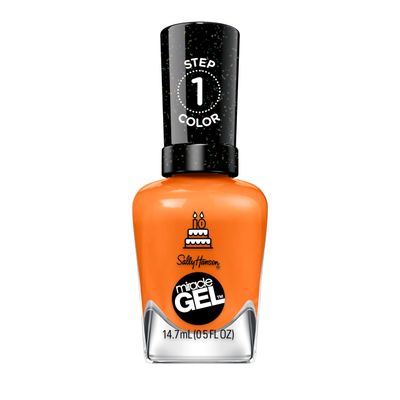 Sally Hansen Miracle Gel, One Gel of a Party Gel-ebrate, Long Lasting, Gel-Like Formula, No UV Lamp Needed, Orange Nail Polish