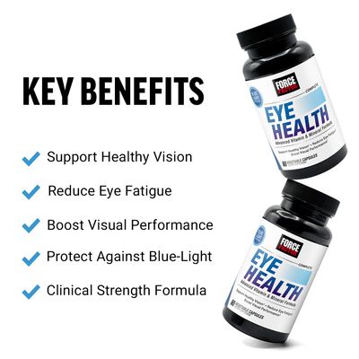 FORCE FACTOR Complete Eye Health, Clinical Strength Eye Vitamins with Lutein & Zeaxanthin to Support Vision, Eye Function, and Blue-Light Protection, Eye Health Supplements for Adults, 60 Capsules