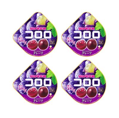 Konbini Japan - Kororo Japanese Authentic Gummy Candy Sweets - Grape Flavor (Pack of 4)