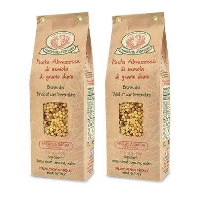 Rustichella d&#39;Abruzzo Durum Wheat Fregola Sarda Pasta, 17.6 Ounce (Pack of 2)
