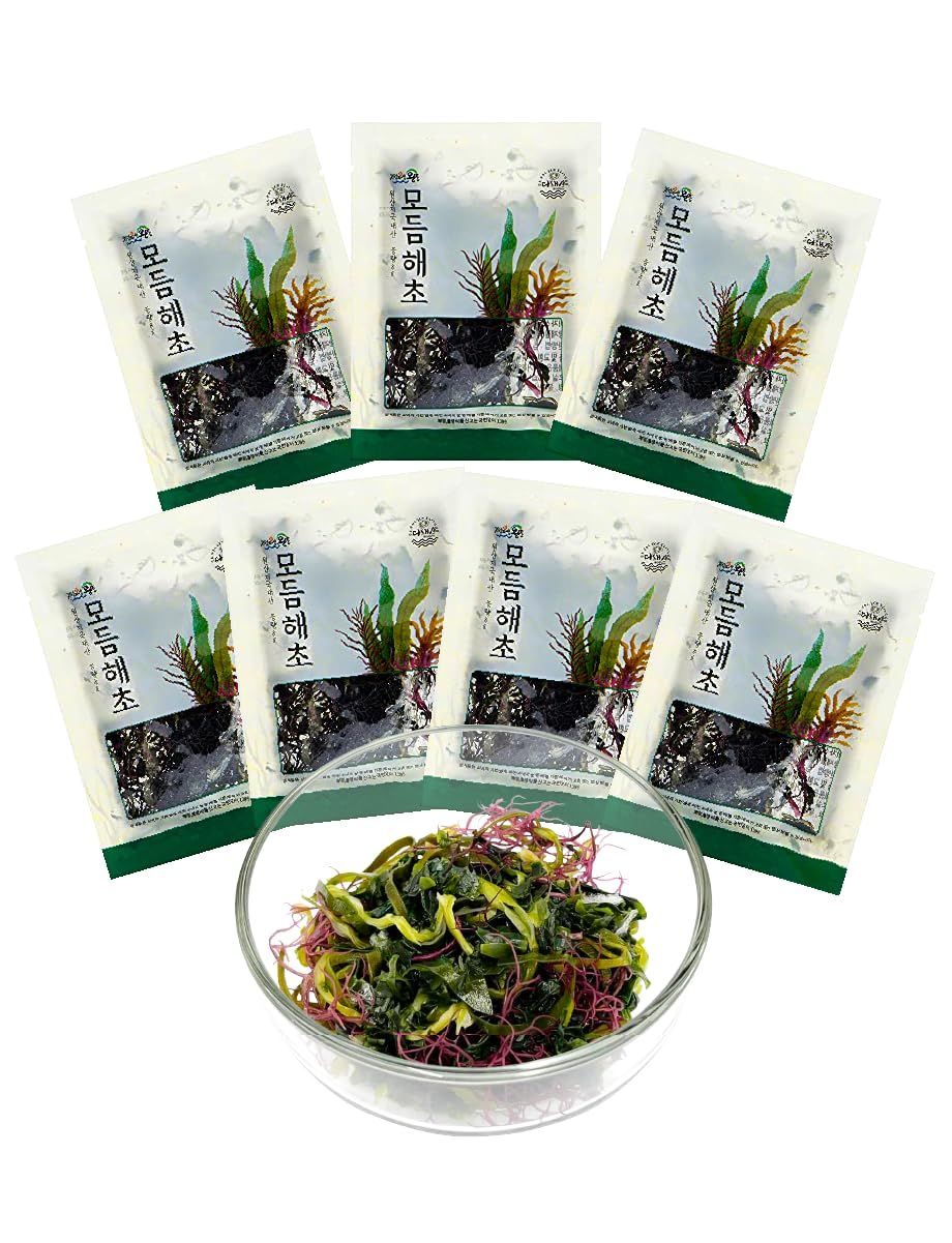 Korean Assorted Seaweed Salad 8g 7 Packs - Seaweed Salad Mix