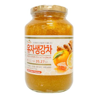 Apexy Authentic Korean Honey Citron Tea With Ginger, Citron Tea, Just Add Hot Water, Yuzu Marmalade, Yuzu for Salad, Citron Spread, No Artificial Colors, Versatile and Natural Delight, Made in KORE...
