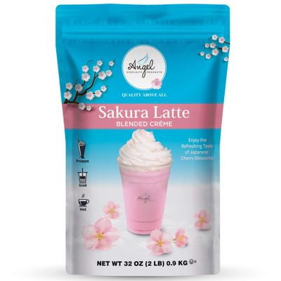 Sakura Latte Blended Crme by Angel Specialty Products 2 LB 22 Servings
