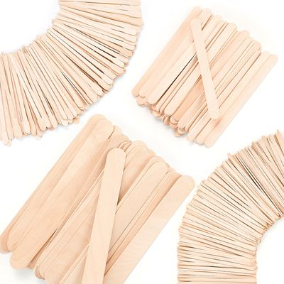 EWVVSS 4 Style 500 Pcs Waxing Sticks Assorted Wax Applicator Sticks For Body Legs Face With Small Medium Large Sizes Wood Popsicle Sticks For Waxing Or Wood Craft Sticks