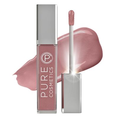 Pure Cosmetics Pure Illumination Lip Gloss - LED-lit Applicator w/Side Mirror - Non-Sticky, Moisturizing &amp; Hydrating Lip Glosses - Soothes &amp; Heals Dried Chapped Lips (Classy)