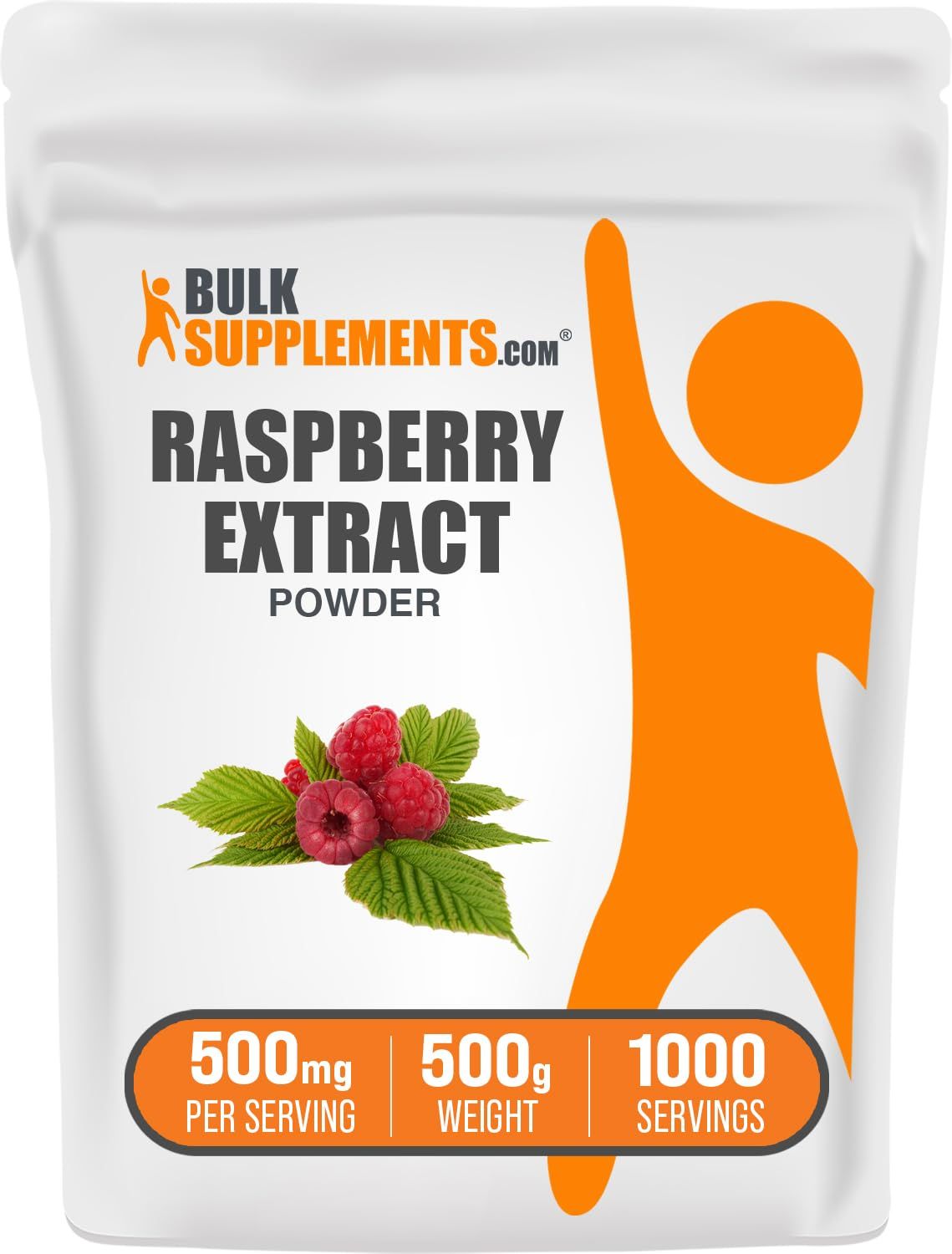 BulkSupplements.com Raspberry Extract Powder - from Raspberry Fruit, Antioxidant Source, Herbal Supplement - Gluten Free, 500mg per Serving, 500g (1.1 lbs) (Pack of 1)