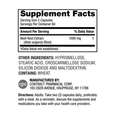 Earth's Splendor Essential Beets Supplement - Premium Beet Root Extract for Heart Health, Enhances Athletic Performance, 2-Month Supply, Vegan &amp; Allergen-Free