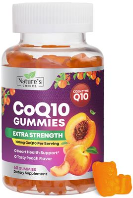 CoQ10 100mg Gummies - 3X Better Absorption, Antioxidant for Heart Health Support &amp; Energy Production, Ultra Coenzyme Q10 Vitamins, Co q 10 Supplement, Dietary Supplement, Non-GMO - 60 CoQ10 Gummies