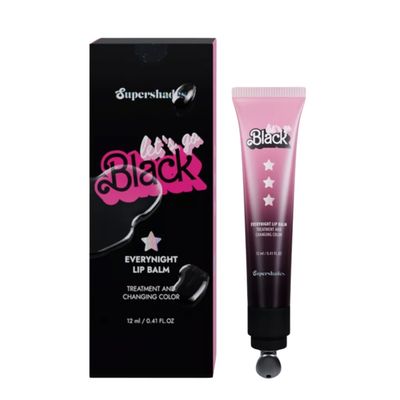 Supershades pH ColorChanging Lip Balm - Hydrating Gloss with Metal Applicator &amp; SPF Protection - Let&#39;s go Black