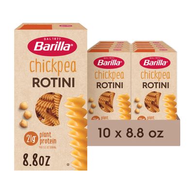 Barilla Chickpea Rotini Pasta, 8.8 oz (Pack of 10) - Vegan, Gluten Free, Non GMO &amp; Kosher Made with Plant Based Protein