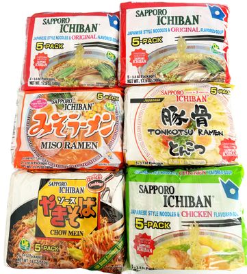 Japanese Ramen and Chow Mein Noodle Variety Packs, 30 Packs- in Sprout Talk&#39;s Package