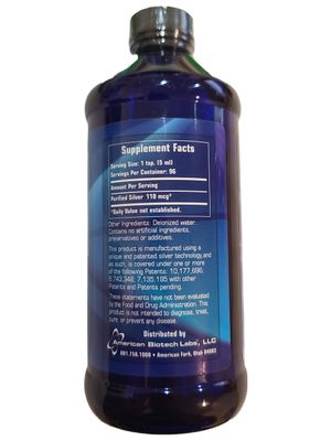 American Biotech Labs - ASAP 22 Plus Silver Solution - Immune System Support, 22 ppm Silver Solution Dietary Supplement - (16 oz)