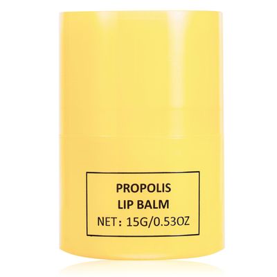 15ml Honey Lip Butter, Hydrating Overnight Lip Balm &amp; Mask, Propolis 12hrs Long-lasting Moisture, Overnight Gentle Exfoliation, Hygienic Twist Dispenser(0.5 fl.oz
