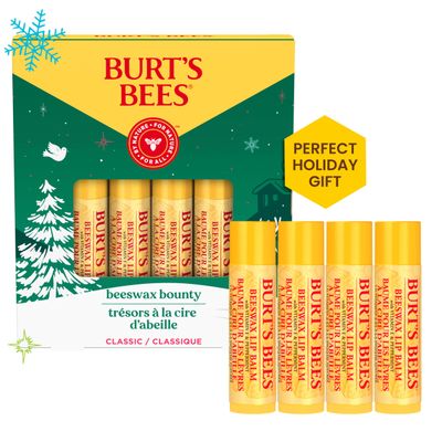 Burt&#39;s Bees Lip Balm, Beeswax Bounty, Classic, 4-Pack, 0.15 Oz