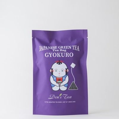 Den&#39;s Tea Gyokuro Pyramid Teabags, Authentic Japanese Green Tea from Shizuoka, Japan (Pack of 12)