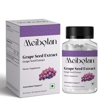 MEIBOTAN Grape Seed Extract, Maximum Strength 500 mg (a Highly Concentrated Extract with a Minimum of 90 Polyphenols), 120 Veg Capsules