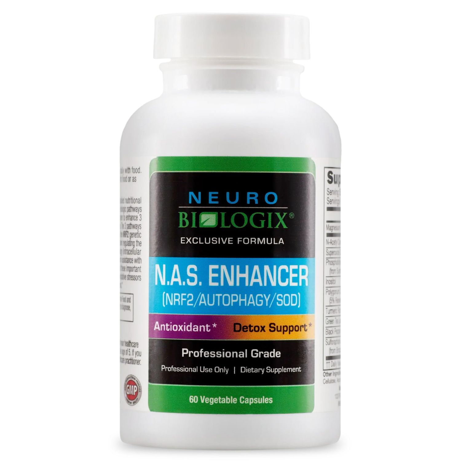 NAS Enhancer - Advanced Antioxidant &amp; Energy Supplement - Supports Cellular Detox &amp; Defense, Metabolic Balance &amp; Longevity with NRF2 Activator, Turmeric, Piperine &amp; Glutathione - 60 Veg Capsules