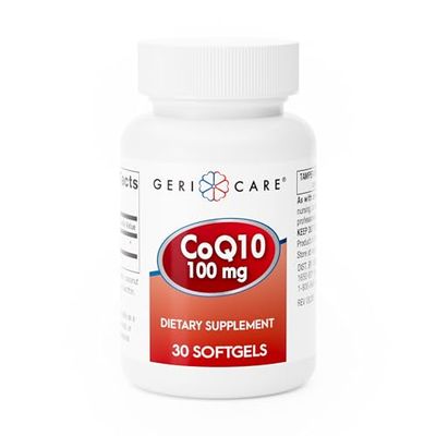 GeriCare CoQ10 Co-Enzyme Q10 100mg, Dietary Supplement, 30 Count (Pack of 1)